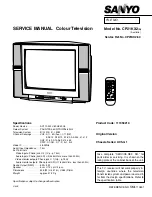 Preview for 1 page of Sanyo CP21KX2 Service Manual