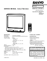 Preview for 1 page of Sanyo CP21SA1 Service Manual