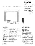 Предварительный просмотр 1 страницы Sanyo CP21SE1K Service Manual