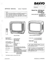 Sanyo CPP1662 Service Manual preview