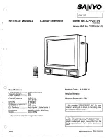 Preview for 1 page of Sanyo CPP2515V Service Manual