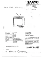 Предварительный просмотр 1 страницы Sanyo CPP3002 Service Manual