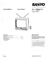 Sanyo CPP3011V Service Manual preview