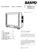 Sanyo CPP3359TX-00 Service Manual preview