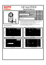 Preview for 1 page of Sanyo CR2032 Specification