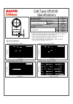 Preview for 1 page of Sanyo CR2430 Specifications