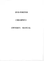 Preview for 1 page of Sanyo CRD-BPDV2 Owner'S Manual
