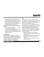 Preview for 5 page of Sanyo CRSR-10 User Manual