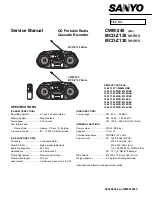 Предварительный просмотр 1 страницы Sanyo CWM-240 Service Manual