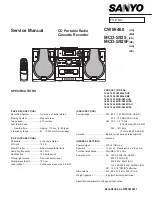 Sanyo CWM-460 Service Manual preview