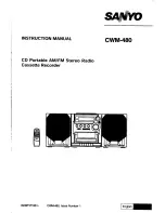 Sanyo CWM-480 Instruction Manual предпросмотр