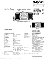 Preview for 1 page of Sanyo CWM-550 Service Manual