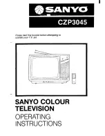 Sanyo CZP 3045 Operating Instructions Manual preview