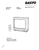 Предварительный просмотр 1 страницы Sanyo CZP2141TX Instruction Manual