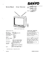 Предварительный просмотр 1 страницы Sanyo CZP3011V Service Manual