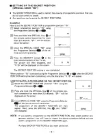 Preview for 9 page of Sanyo CZP3024 Instruction Manual