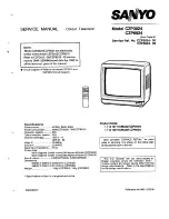 Preview for 1 page of Sanyo CZP3024 Service Manual