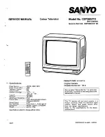 Preview for 1 page of Sanyo CZP3024TX Service Manual