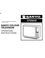 Sanyo czp6040 Operating Insructions preview