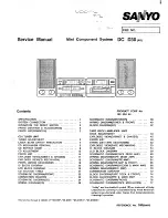 Предварительный просмотр 1 страницы Sanyo D30 Service Manual