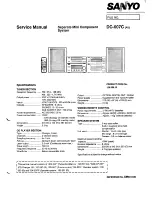 Sanyo DC-007C Service Manual предпросмотр