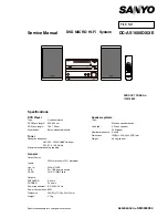 Preview for 1 page of Sanyo DC-AS1600DX Service Manual