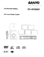 Предварительный просмотр 1 страницы Sanyo DC-AVD8501 Instruction Manual