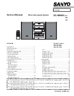 Предварительный просмотр 1 страницы Sanyo DC-BM500 Service Manual