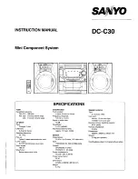 Предварительный просмотр 1 страницы Sanyo DC-C30 Instruction Manual