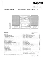 Предварительный просмотр 1 страницы Sanyo DC-D12 Service Manual