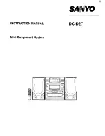 Sanyo DC-D27 Instruction Manual preview