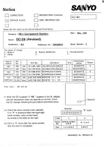 Sanyo DC-D9 Notice preview