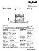 Sanyo DC-D9 Service Manual preview