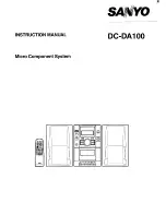 Sanyo DC-DA100 Instruction Manual предпросмотр