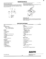 Предварительный просмотр 8 страницы Sanyo DC-DA100 Instruction Manual