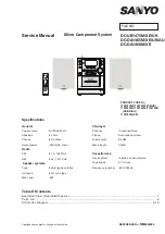 Sanyo DC-DA1465M/XE/UK/AU Service Manual preview