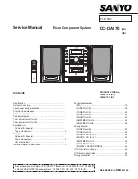 Sanyo DC-DA170 Service Manual предпросмотр