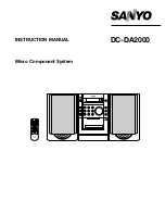 Preview for 1 page of Sanyo DC-DA2000 Instruction Manual