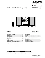 Preview for 1 page of Sanyo DC-DA2000 Service Manual