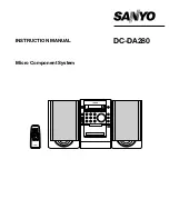 Sanyo DC-DA280 Instruction Manual preview