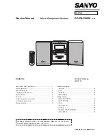 Предварительный просмотр 1 страницы Sanyo DC-DA3300M Service Manual