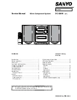 Предварительный просмотр 1 страницы Sanyo DC-DA90 Service Manual