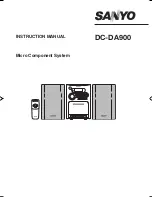 Sanyo DC-DA900 Instruction Manual preview