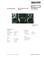 Предварительный просмотр 1 страницы Sanyo DC-E200/AU Service Manual