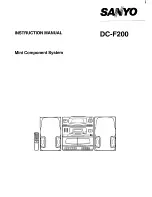 Предварительный просмотр 1 страницы Sanyo DC F200 Instruction Manual