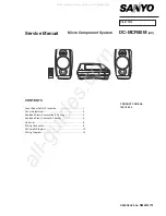 Предварительный просмотр 1 страницы Sanyo DC-MCR80M Service Manual