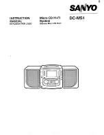 Sanyo DC-MS1 Instruction Manual preview