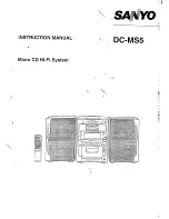 Sanyo Dc-MS5 Instruction Manual preview