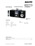 Sanyo DC-MX40i/AU Service Manual предпросмотр