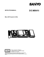 Sanyo DC-MX41i Instruction Manual preview